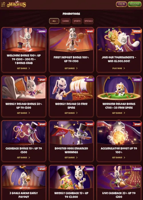 Offres bonus casino mystique Magius Casino